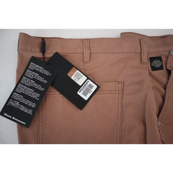 Harley-Davidson 96003-23VM Men's Sz 40x34 Tan Unique Appearance Woven Work Pants - Picture 3 of 13